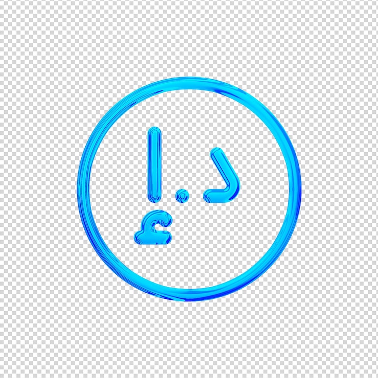 PSD render 3d azul brillante
