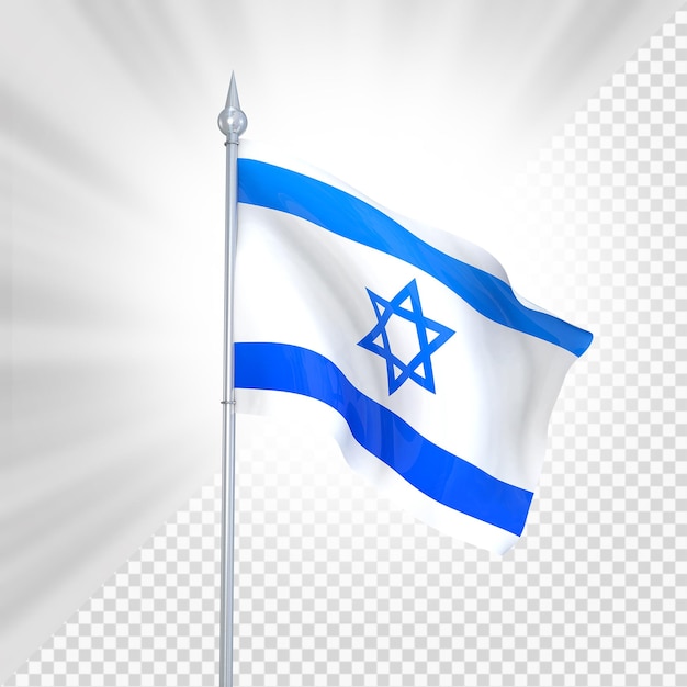 PSD render 3d de la bandera de israel