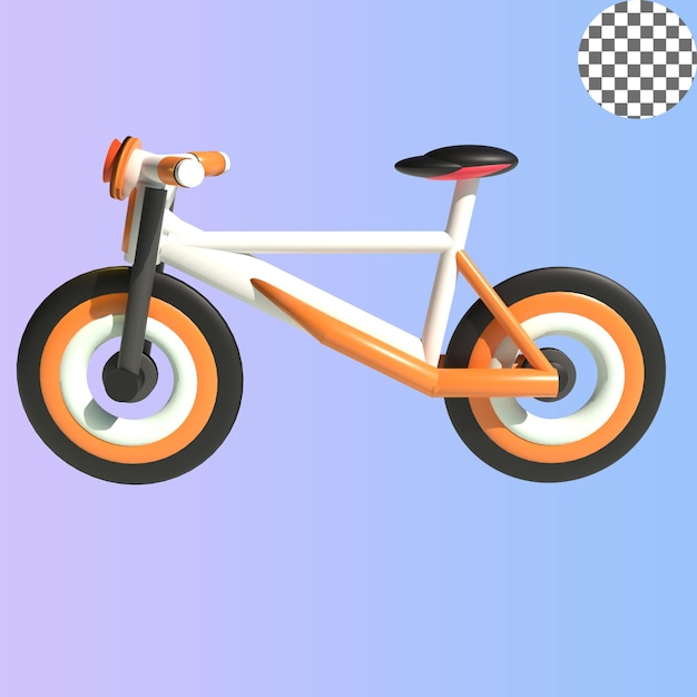 Render 3D de bicicleta para niños