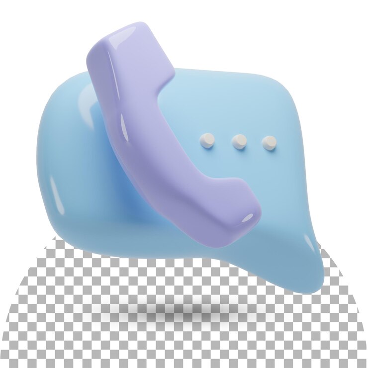 PSD render 3d de burbuja de chat