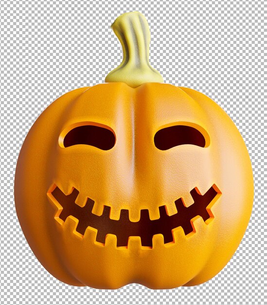 PSD render 3d de calabaza sobre fondo transparente, trazado de recorte