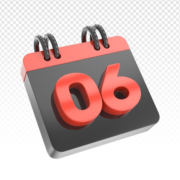 Render 3d de calendario