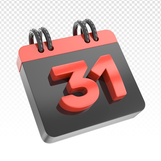 Render 3d de calendario