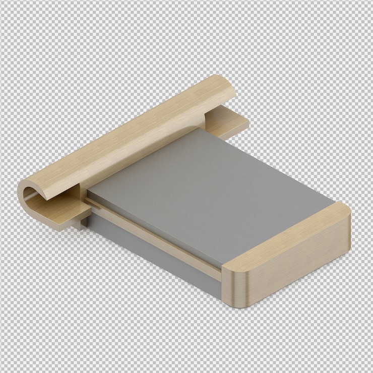 PSD render 3d de cama isométrica