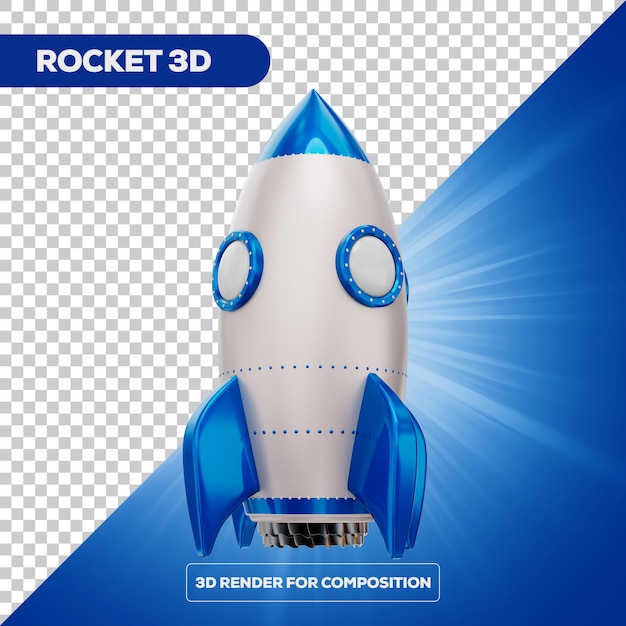 Render 3D de cohetes