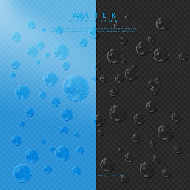 render 3d colección de agua