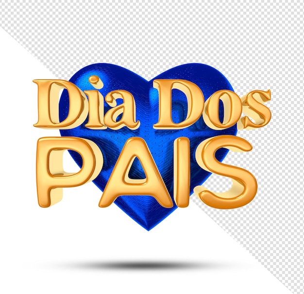 Render 3D de corazón sobre fondo transparente
