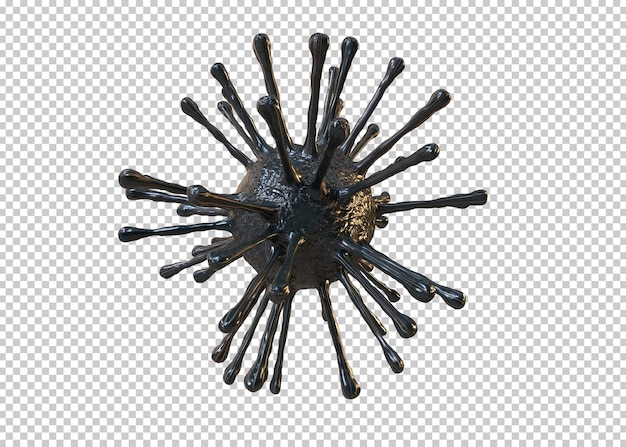 Render 3d de coronavirus covid19 fondo de transparencia aislado