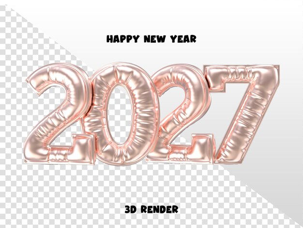 Render 3D del numero dorato