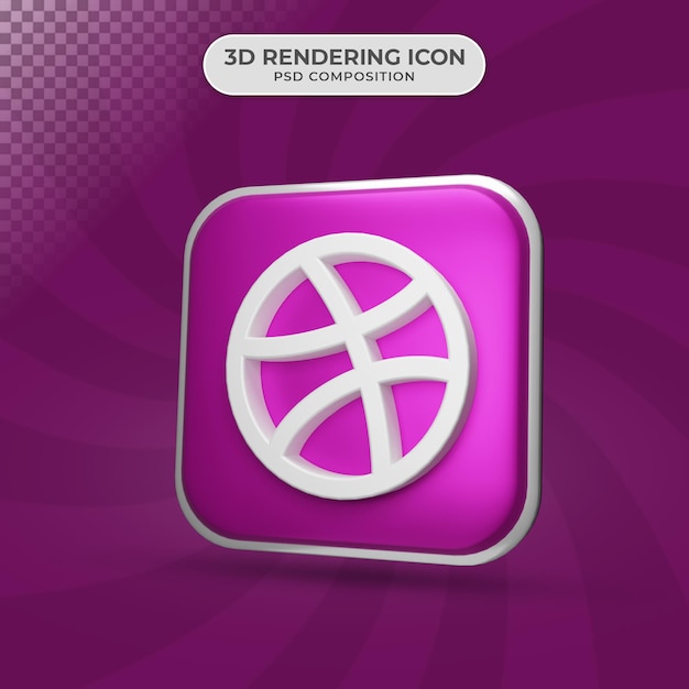 PSD render 3d de diseño de icono de regate