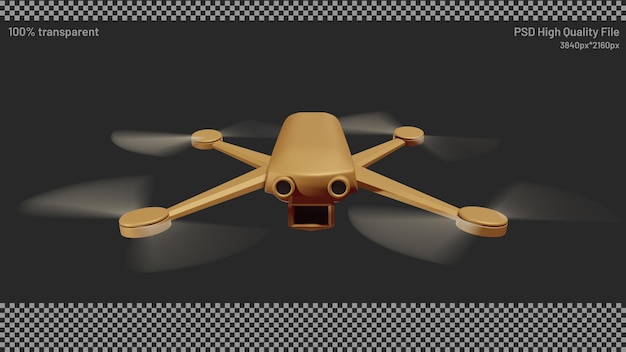 PSD render 3d de drone volador