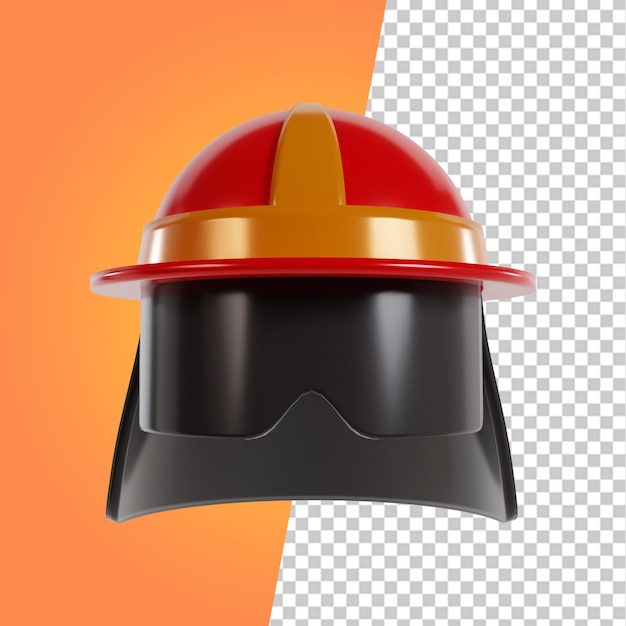 PSD render 3d para elemento de icono de bombero