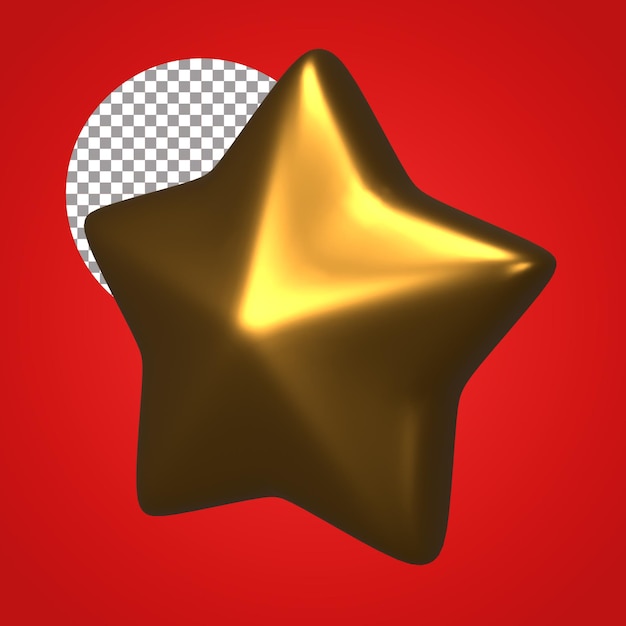 PSD render 3d de estrella