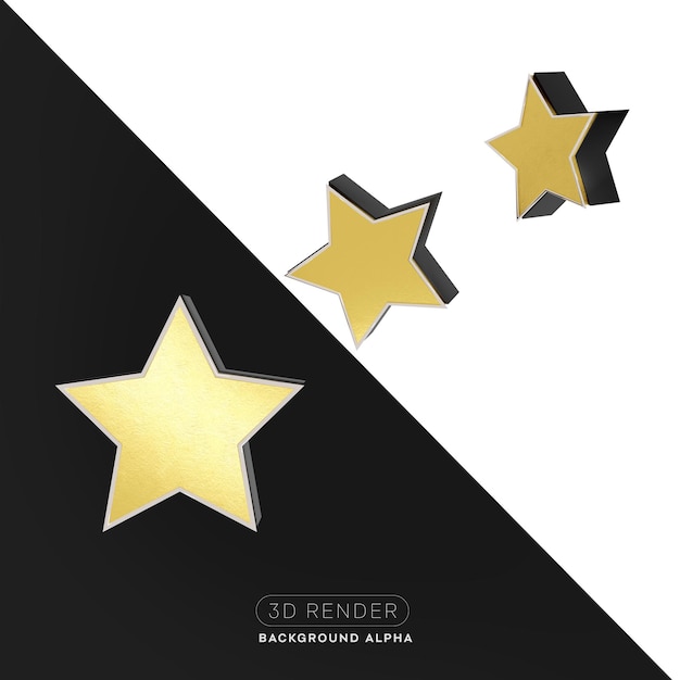 PSD render 3d estrellas