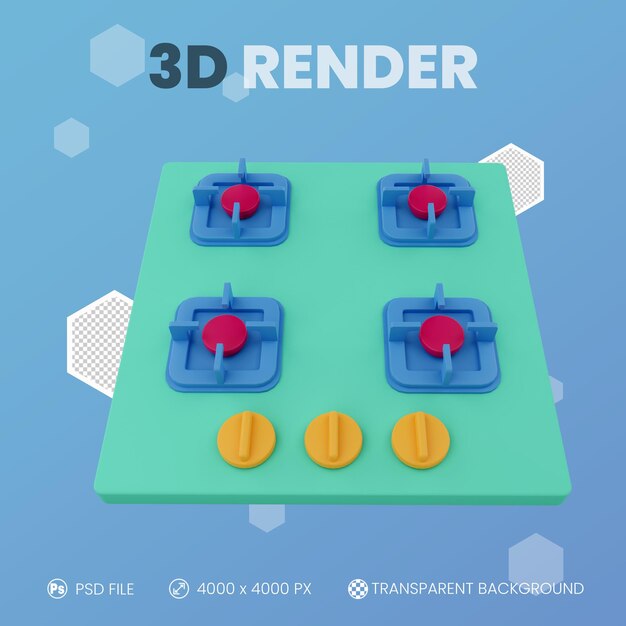 PSD render 3d de estufa con fondo aislado