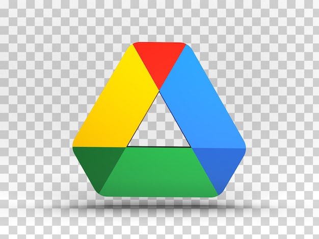 PSD render 3d del icono de google drive