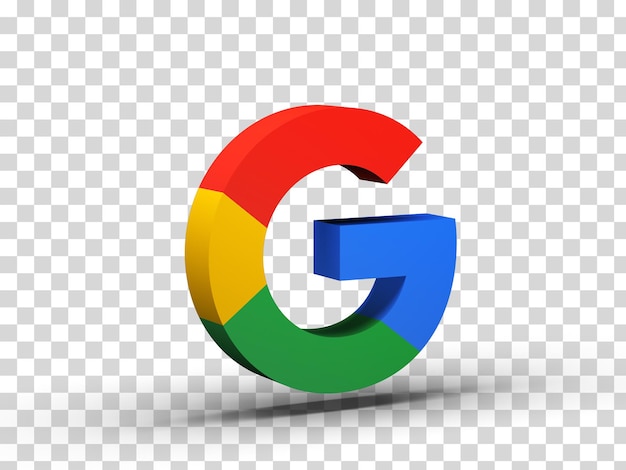 PSD render 3d de icono de google