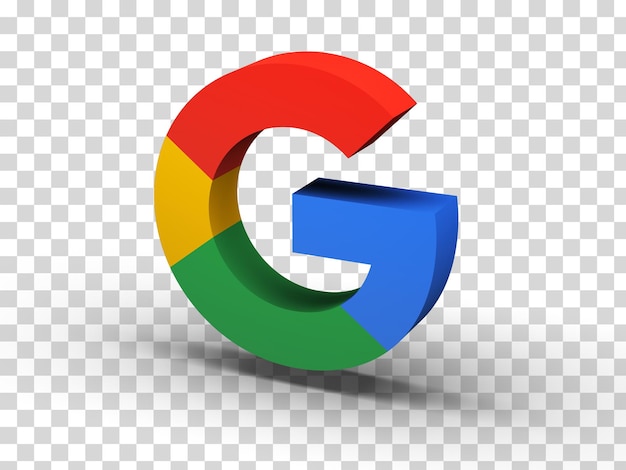PSD render 3d de icono de google