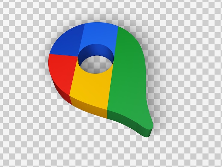 PSD render 3d de icono de mapa de google