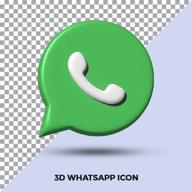 render 3d de icono de whatsapp aislado