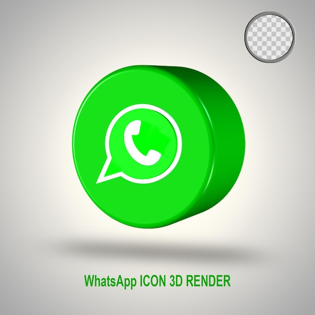 PSD render 3d de icono de whatsapp