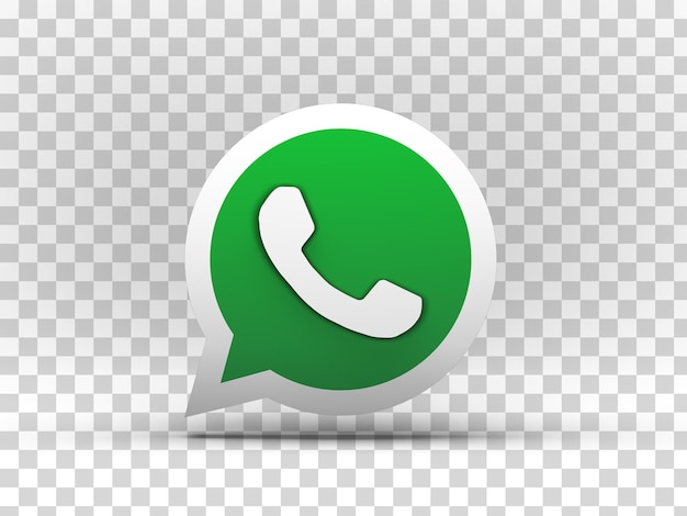 Render 3d de icono de whatsapp