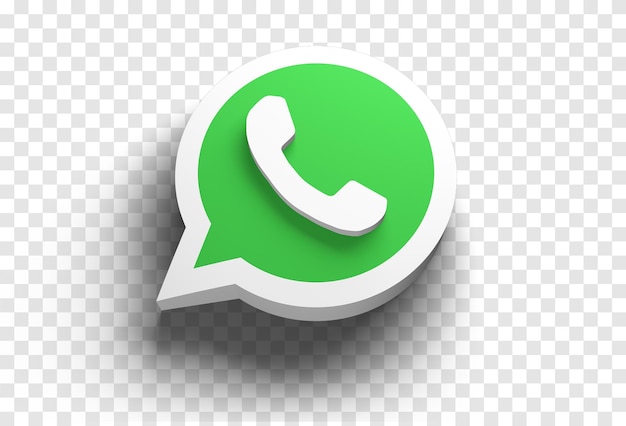 Render 3d del icono de whatsapp