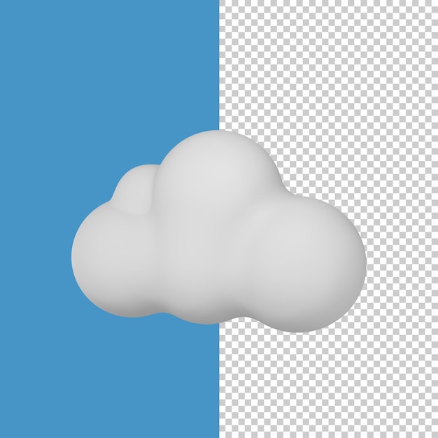 Render 3d de ilustración de icono de nube