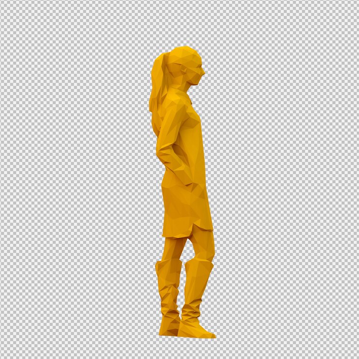 PSD render 3d isométrico femenino