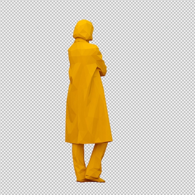 Render 3d isométrico femenino