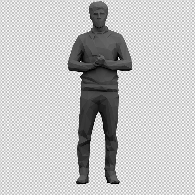 PSD render 3d isométrico masculino
