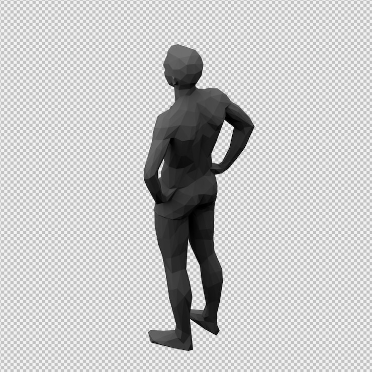 PSD render 3d isométrico masculino