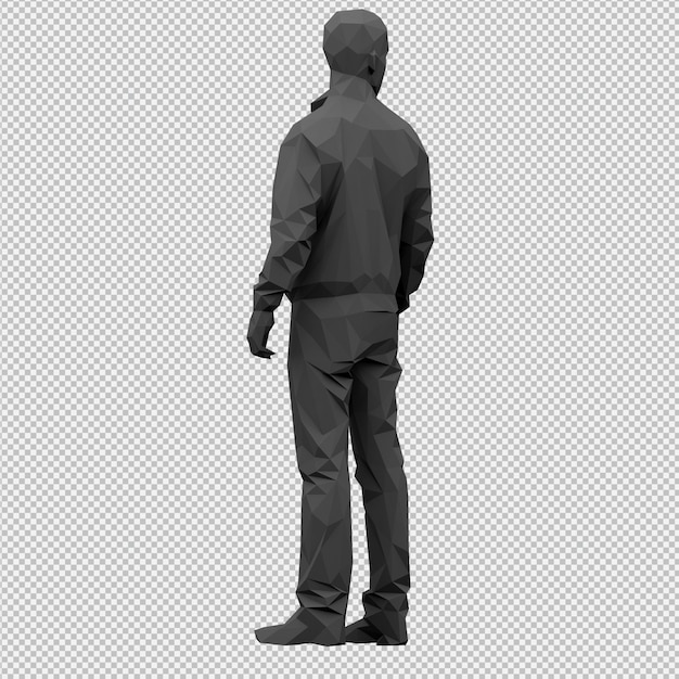 Render 3D isométrico masculino