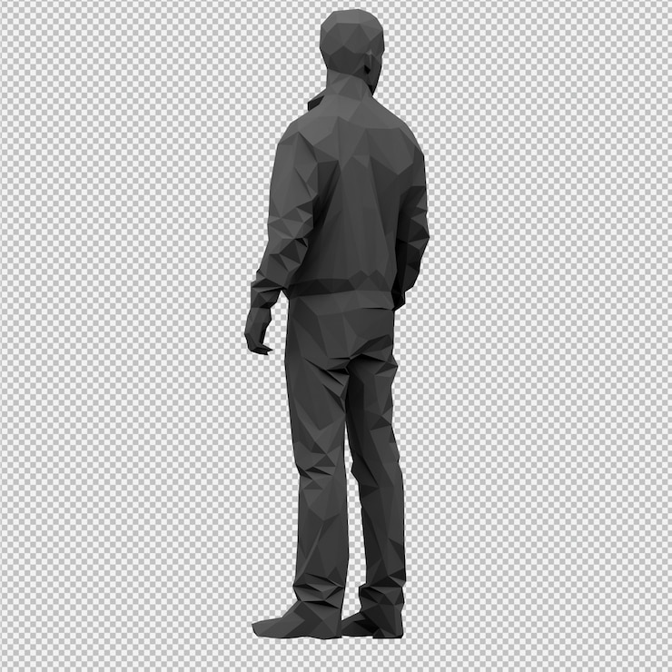 PSD render 3d isométrico masculino