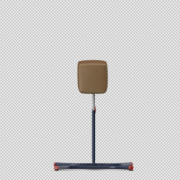 Render 3D isometrik peralatan olahraga dan gym