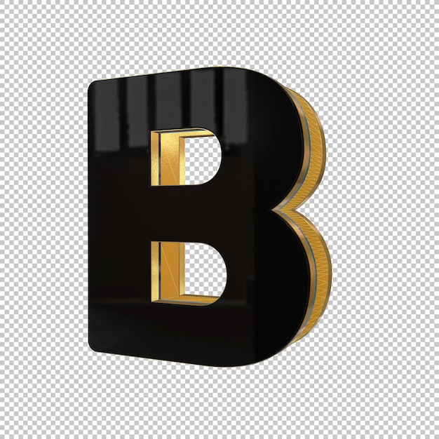 PSD render 3d de letra b