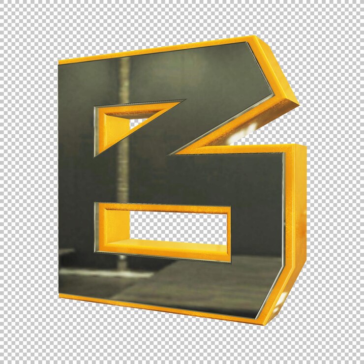 PSD render 3d de letra b