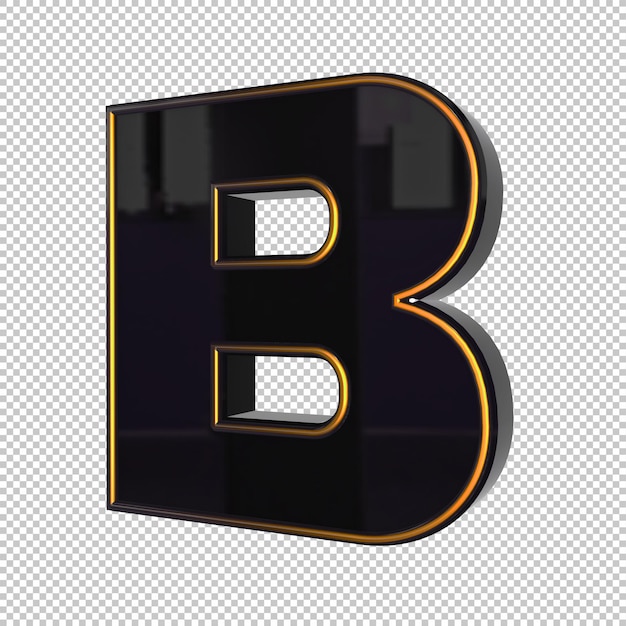 PSD render 3d de letra b