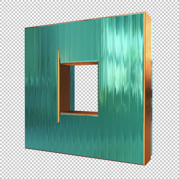 Render 3d de letra D