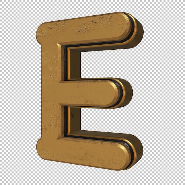 Render 3d de letra E