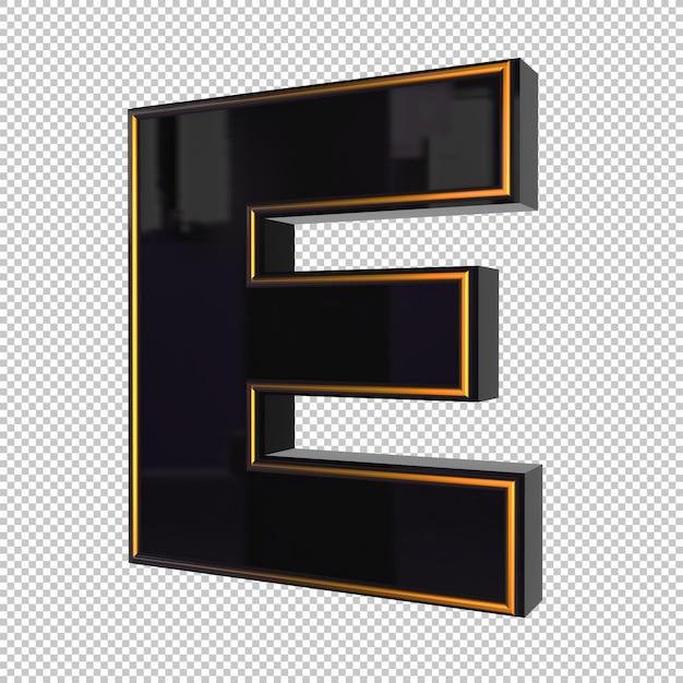 Render 3d de letra E