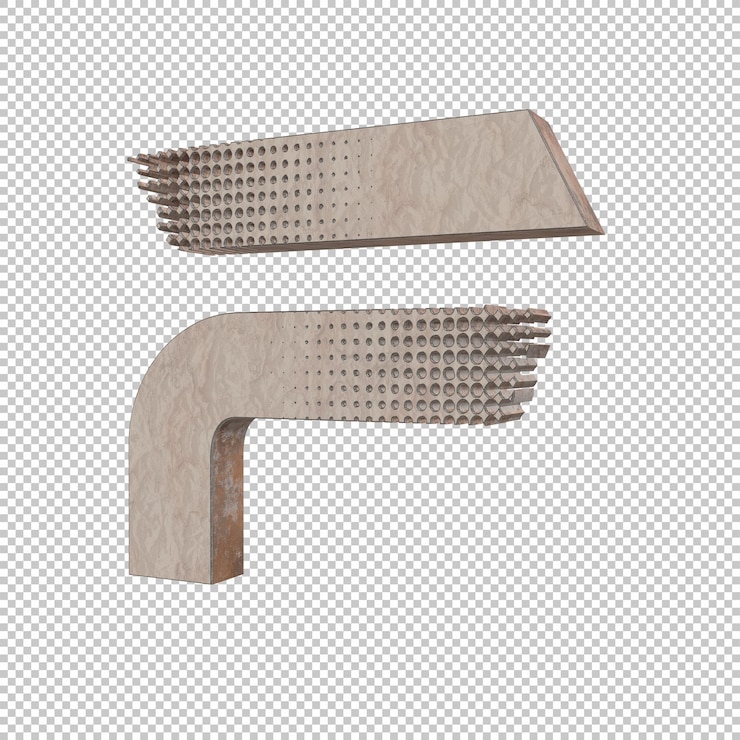 PSD render 3d de letra f