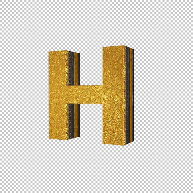 PSD render 3d letra h