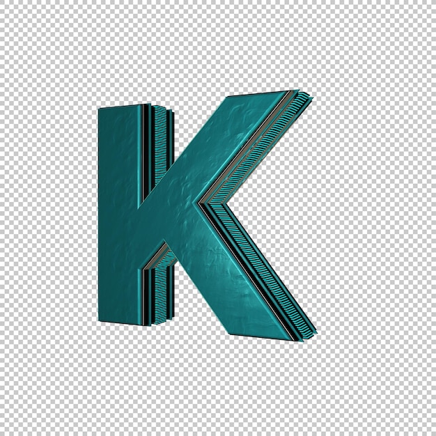 Render 3d letra k