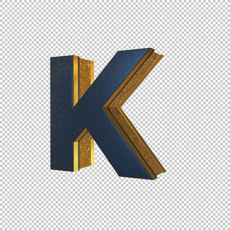 PSD render 3d letra k