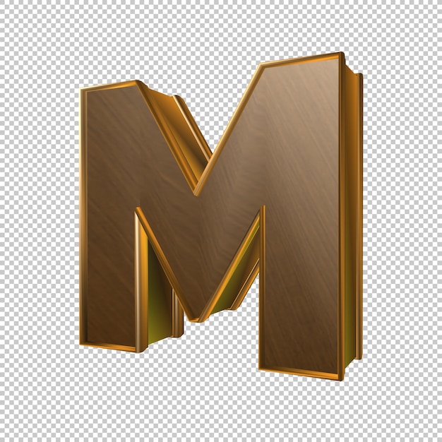 PSD render 3d de la letra m