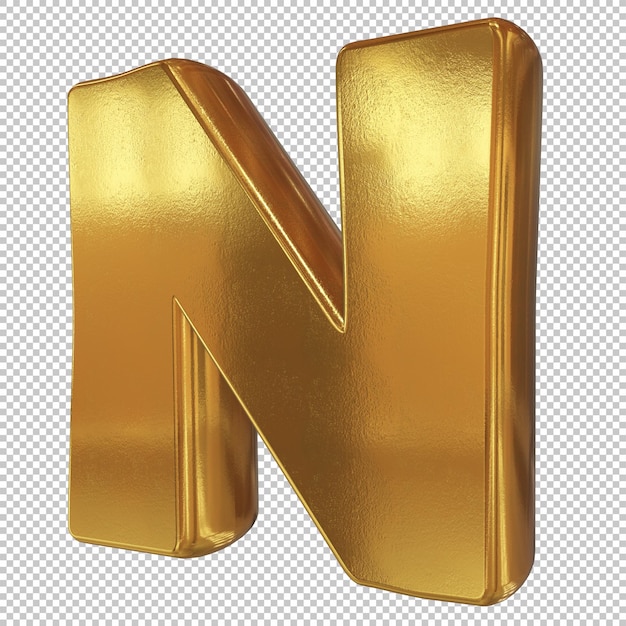 Render 3d letra N