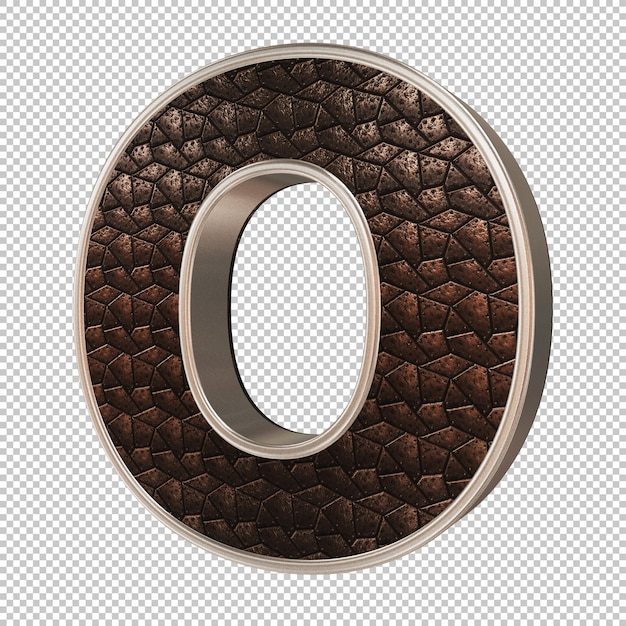 PSD render 3d letra o