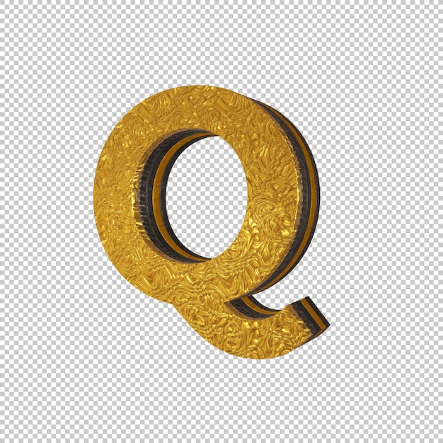Render 3d de la letra Q