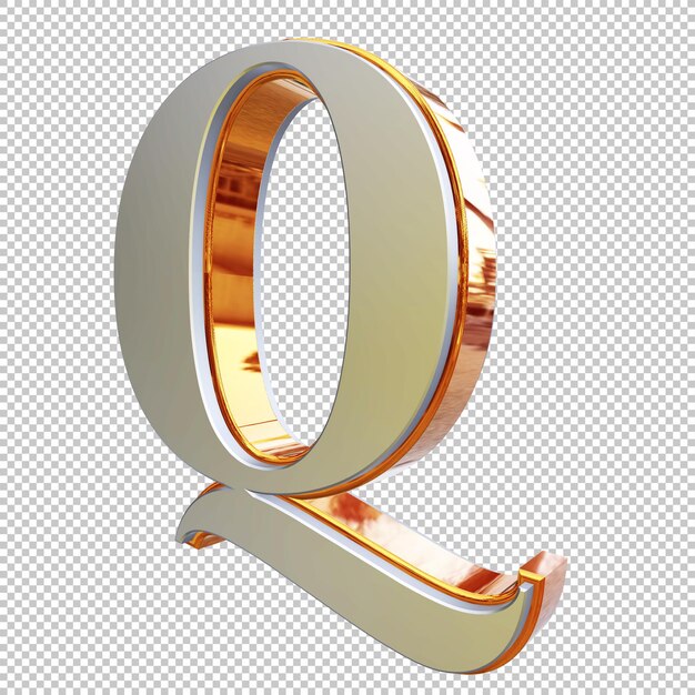 Render 3d de la letra Q